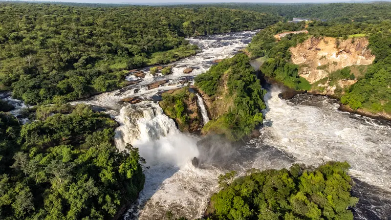 Der Nil an den Murchison Wasserfällen